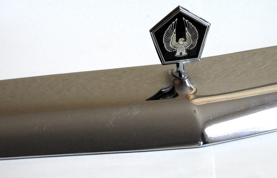 Chrysler Imperial 1990-93 OEM REJILLA SUPERIOR BARRA CROMADA MOLDURA CON EMBLEMA - 4451039 Foto 3 de 4