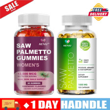 Saw Palmetto 2500Mcg DHT Blocker Hair Growth Supplement, 60 ct for Men and Women