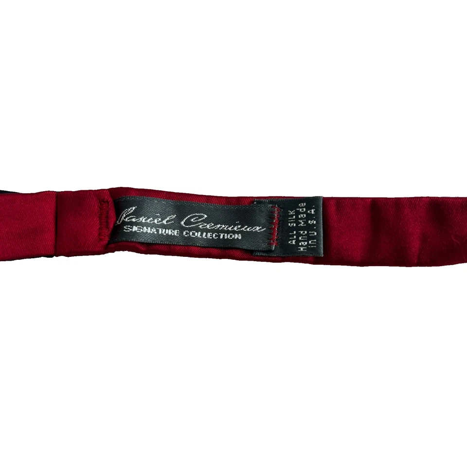 Pajarita de seda ajustable roja Daniel Cremieux Signature Collections hecha en EE. UU. Foto 4 de 4