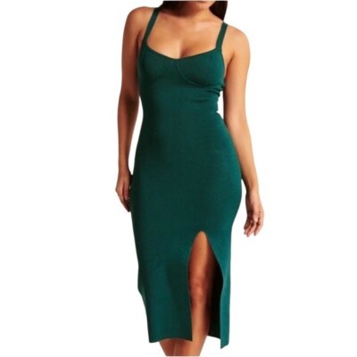 green sweater midi dress Midi Sweater Dress (Green Multi) main image 1