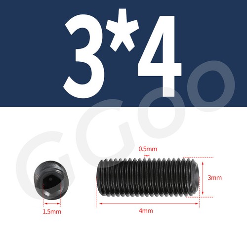 M3 - M12 Black Socket Set Screws w/ Cup Point A2 Stainless Steel DIN 916 - Picture 6 of 81