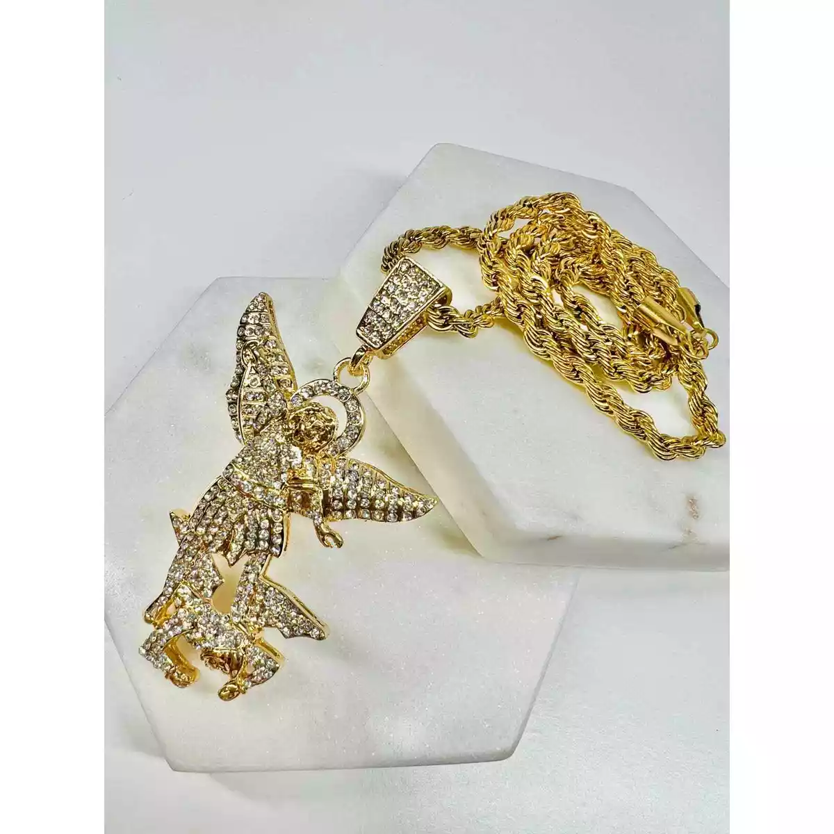 Archangel michael store gold necklace