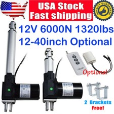 6000N 1320lbs DC 12V Heavy Duty Linear Actuator 12" - 40inch Stroke Speed 4mm/s