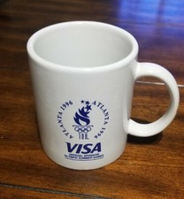 Vintage 1996 Atlanta Olympics 100 Collectors Coffee Mug Visa First of America