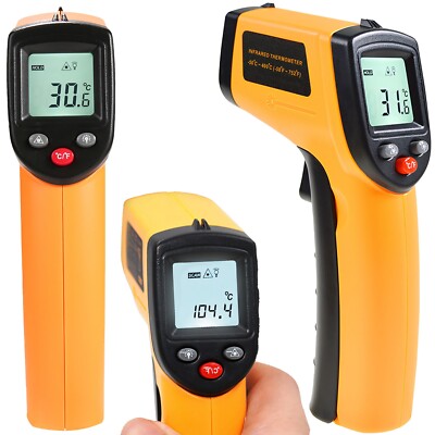 Digital Infrarot Thermometer Temperaturpistole Kontaktlos LCD Kochen Grill Retoo
