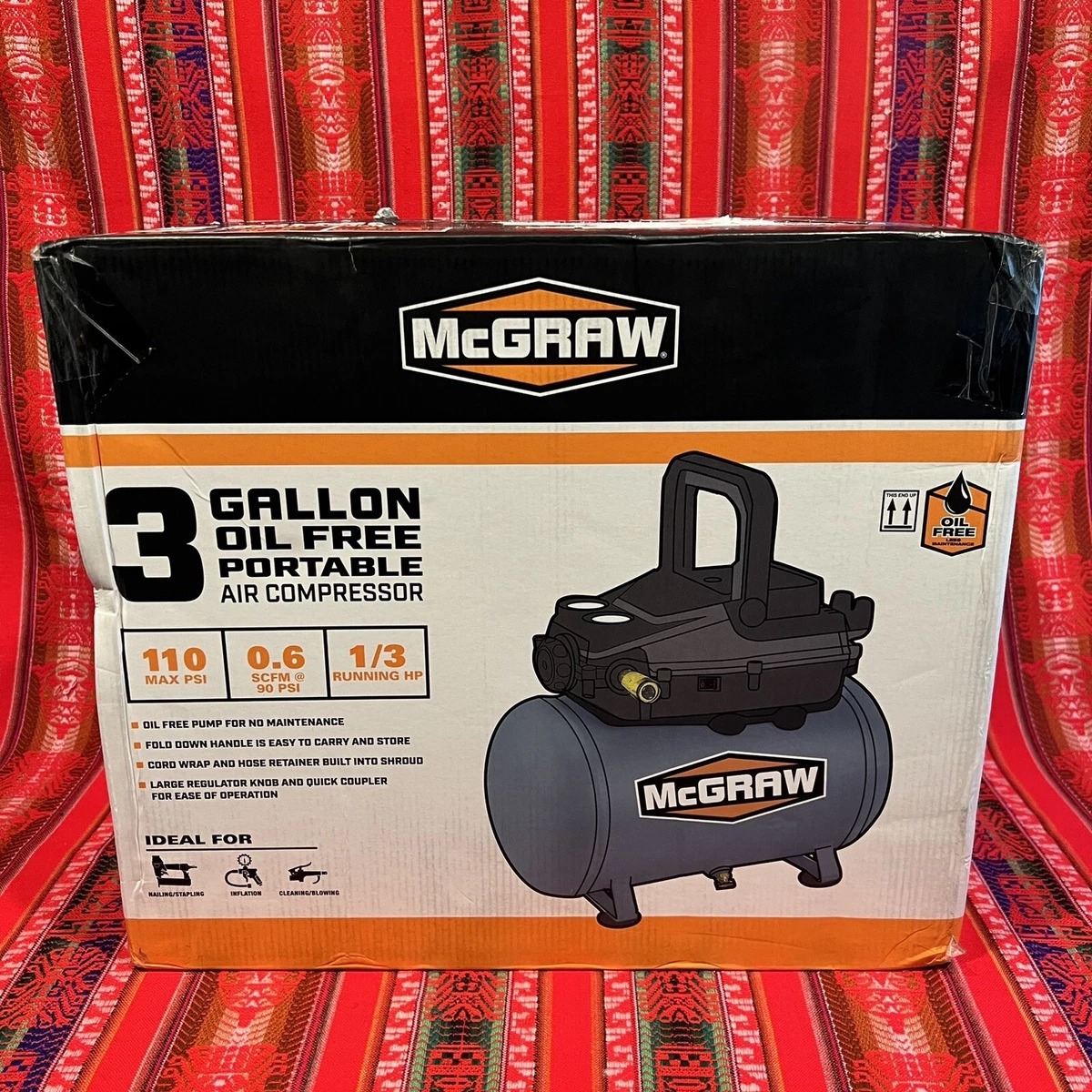 3 gallon portable air compressor online