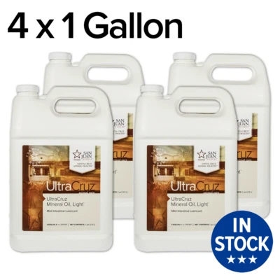 UltraCruz Mineral Oil Light Supplement for Horses, Livestock and Dogs, 4 x 1 Gal