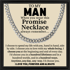 Promise Necklace For Him Gift For Boyfriend Gift for Husband Christmas Gift