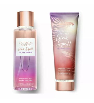 Victoria s Secret Love Spell Sunkissed Mist 8.4 FL OZ & Lotion 8 Fl Oz. New Set.