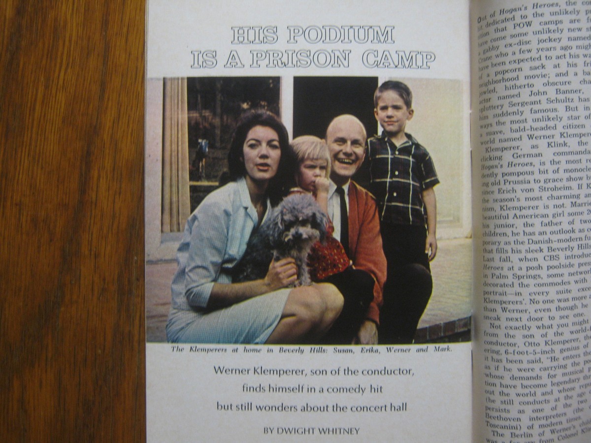 Jan 22, 1966 TV Guide (WERNER KLEMPERER/THE FUGITIVE/PAT CROWLEY