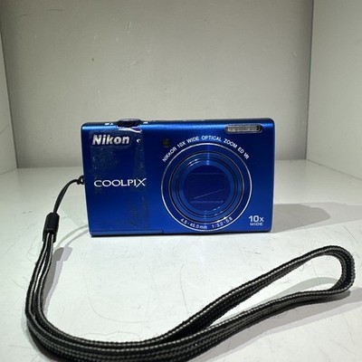 Nikon Coolpix S6200 16MP Digital Camera 10x Zoom Blue UNIT ONLY