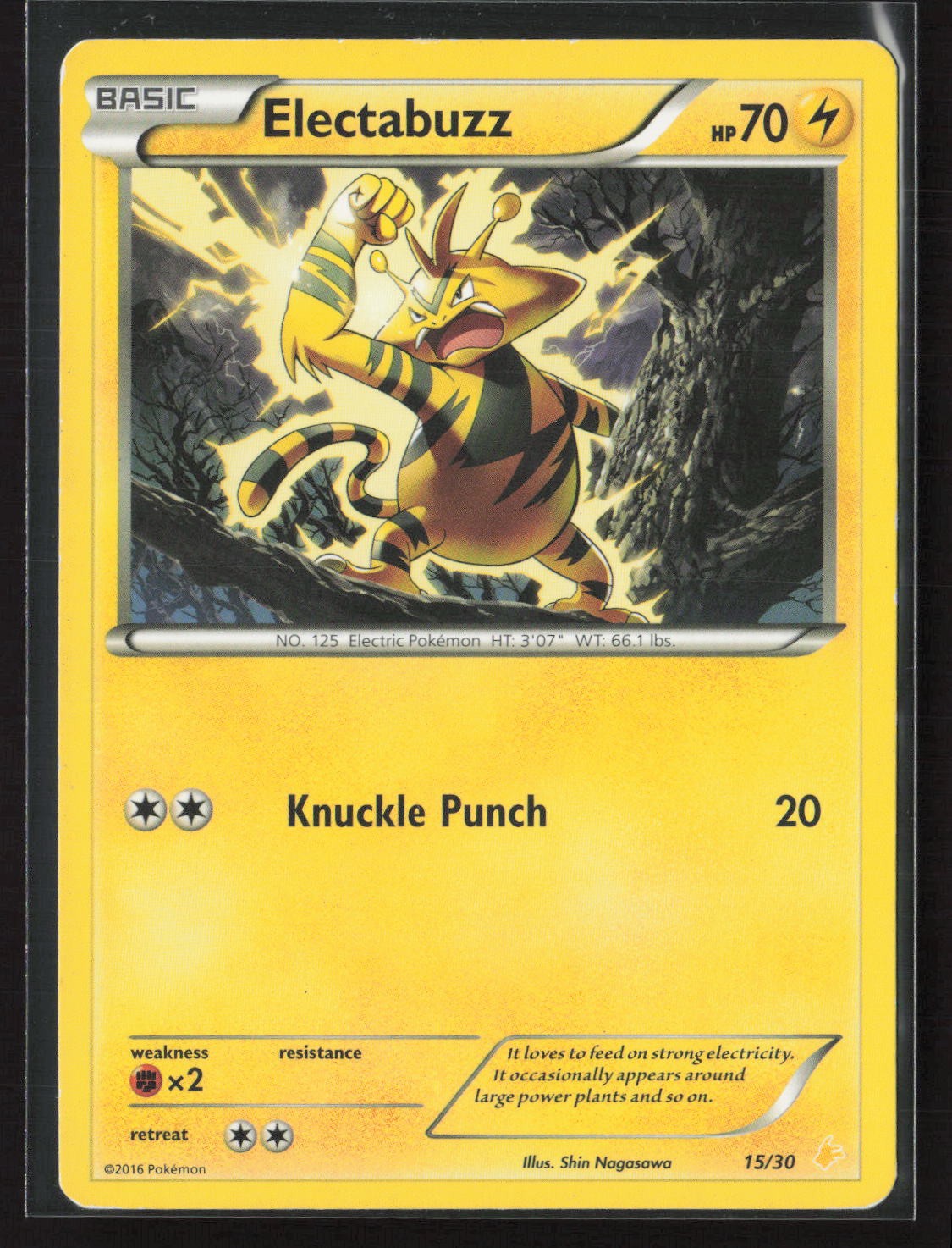Electabuzz (15) 15/30 Common XY Trainer Kit: Pikachu Libre & Suicune Pokemon MP