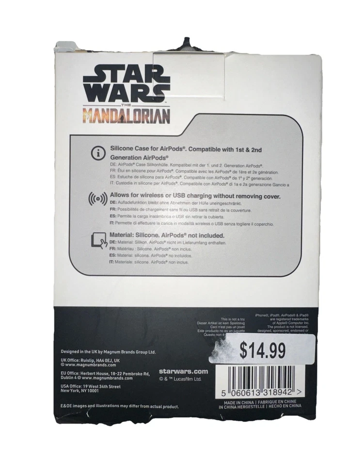 Estuche Airpods Star Wars The Mandalorian The Child Gen 1 y 2 Foto 2 de 2