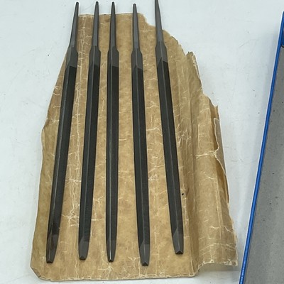 Five Unbranded Extra Slim Taper 7  Files in Original Box