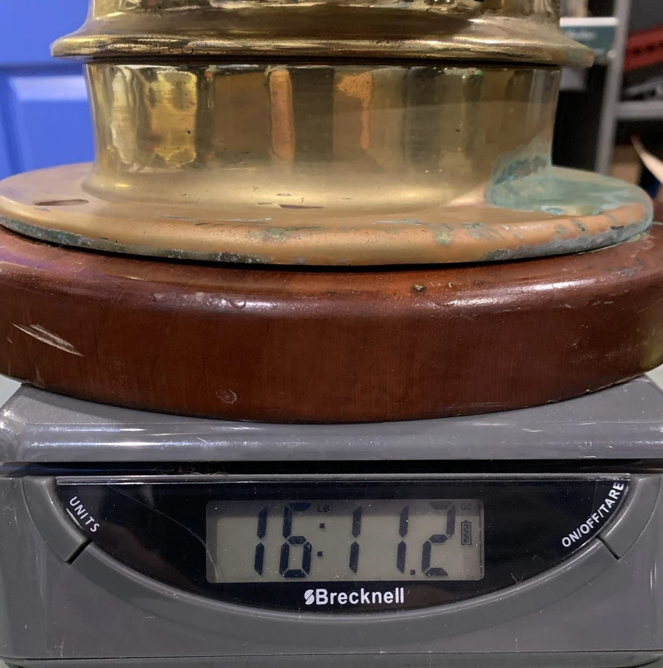 Ventilación de capucha de latón vintage de 12" de alto 16 libras 1,2 onzas Foto 4 de 4