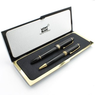 Vintage Montblanc Meisterstuck 14k Nib Fountain Pen Ballpoint Set W/Box #X1008 5
