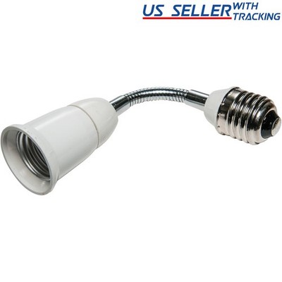 6X 6.5-Inch Light Bulb Extension Flexible Gooseneck Standard Medium Base E26