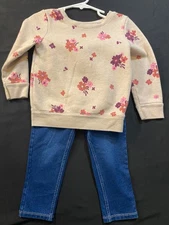 Girls Set - Garanimals Sweatshirt & Jumping Beans Stretch Pants Size 2T
