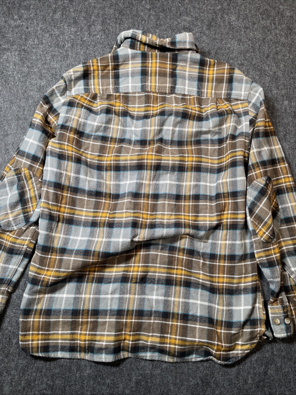 Pendleton Flannel Plaid  Medium Gray Brown Gold T… - image 12
