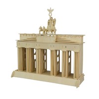 Pebaro 874 Holzbausatz Brandenburger Tor, 3D Puzzle Bauwerk, Modellbausatz, ...