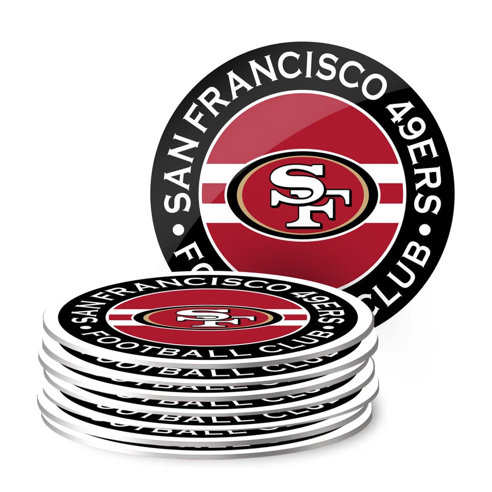 BDA San Francisco 49ers NFL 4er Set Untersetzer Coaster Set Bierdeckel
