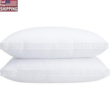 Goose Down Pillows Set of 2 King Size Hypoallergenic Firm Pillow Comfort New