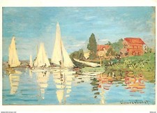 Postcard - Art - Painting - Claude Monet - Regattas d'Argenteuil - Regatta a