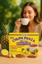 Chupa Panza Tea Ginger Pineapple Flaxseed 30 Bag   Herbal Slimming Detox Tea