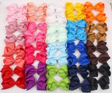 40PCS 4.5 Inch Hair Bows for Girls 1 Count Pack of 40 , Multi-colored