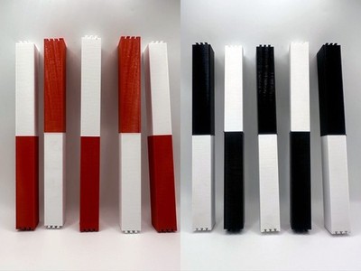 1m Stackable Meter Photo Stick Set 5x 200mm Connecting Site Scale Ruler Rods