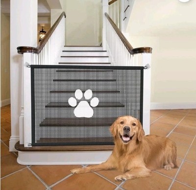 BYXAS Mesh Gates for Pets, Magic Pet Gate for The House, Portable Baby Puppy...