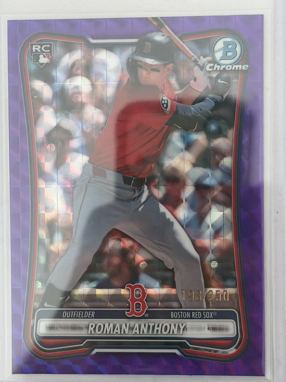 2026 Topps Bowman Chrome Roman Anthony Purple Geometric /299 RC 🔥 Red Sox 🔥