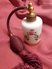 Glas Dose Parfum Zerst&auml;uber  handbemalt