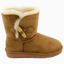 Ugg Australia Girl T Ebony 1013265T Brown Suede Winter Boots Round Toe Size 8 US