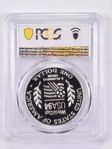 PR70 1994-S DCAM World Cup Commemorative Silver Dollar PCGS *1065 - Picture 2 of 5