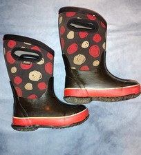 Black Red Polka Dot bogs boots