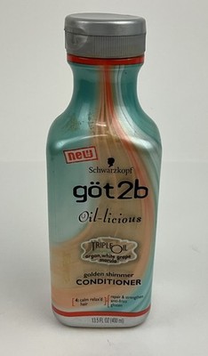 Got2b Oil-licious Golden Shimmer Conditioner 13.5 fl oz Triple Oil Argan NEW