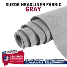 Light Grey Suede Material Headliner Fabric 60" W for Car Roof Liner Replace Foam