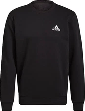 Adidas Mens sz XL Black Essentials Feelcozy Crewneck Pullover Sweatshirt GV5295