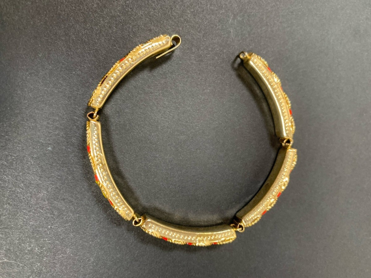 Vintage Murano Millefiori Venetian Hinged Bracelet - Italy 7” View 3