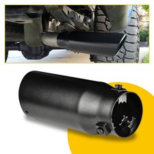 Universal Black Stainless Steel Rear Car Round Exhaust Pipe Tail Muffler Tip Universal Black Stainless Steel Rear Car Round Exhaust Pipe Tail Muffler Tip