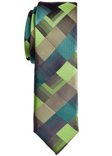 Retreez Vintage Geometric Pattern Woven Microfiber 2" Skinny Tie - 6 Colors