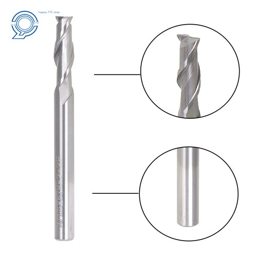Milling Cutter 5 Pieces 3/16" 2 Flute Overall Length 2" Carbide End Mill - Picture 2 of 10