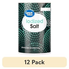 Iodized Salt 26 oz Pack of 12 Table Salt Shaker Bulk Pantry Cooking Sea Salt