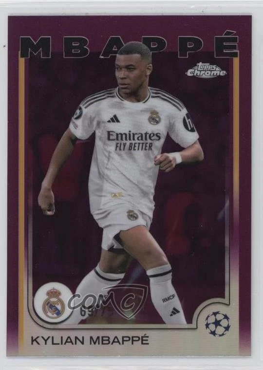Topps Chrome Uefa Club Competitions 2024-25 Kylian Mbappé #1 for Topps Chrome Uefa Club Competitions 2024-25 Kylian Mbappé #1 for