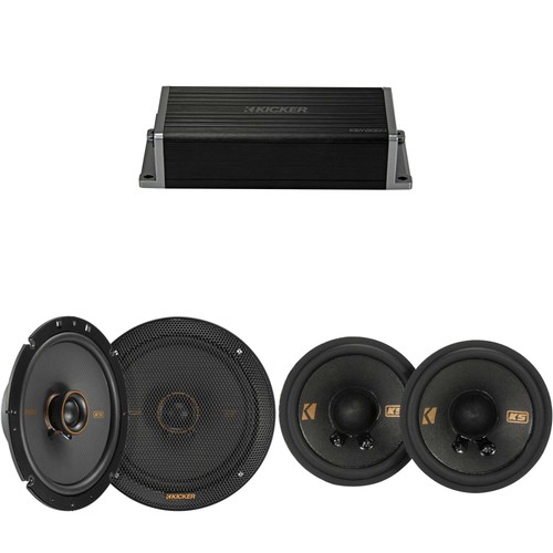 Kicker 47KEY2004 4-Channel DSP Smart Amp w/ 51KSC 2.75" & 6.75" Audio Upgrade... - Picture 1 of 10