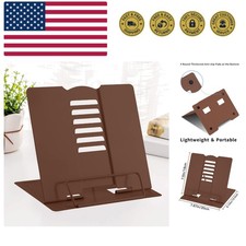 Desk Book Stand Metal Reading Rest Book Holder Adjustable Cookbook Documents ...