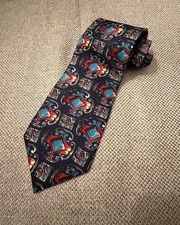 Oscar De La Renta 100% Silk Floral Pattern Tie Made in USA