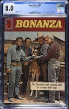 Four Color 1283 CGC 8.0 Lorne Greene Michael Landon Dan Blocker Photo Cover 1962