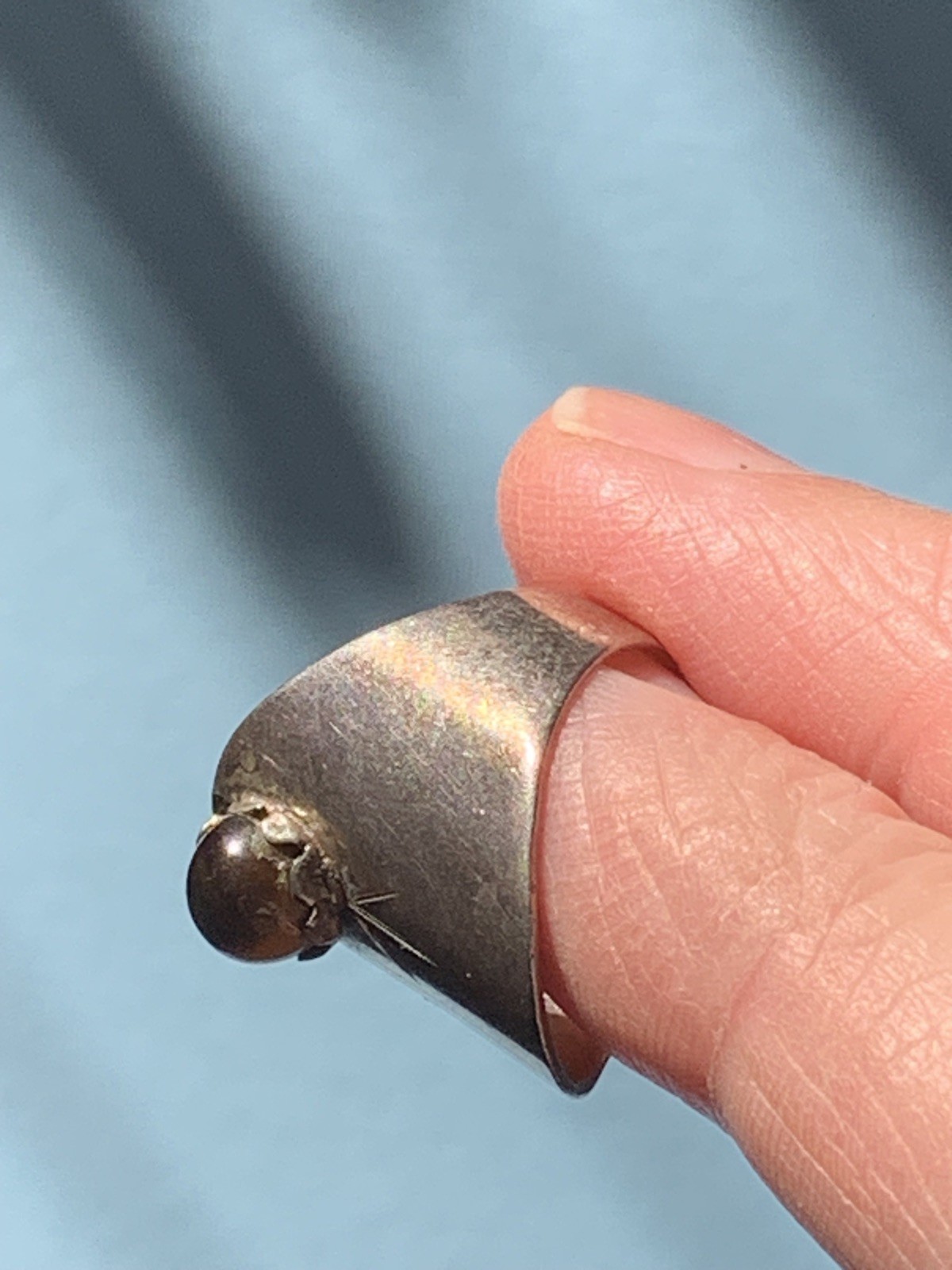 Vintage Scandinavian Solid Silver Statement Ring … - image 15